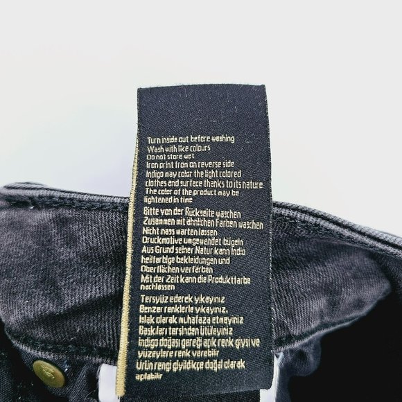 Mavi Gold Skinny Jeans 27 Faded Black Grey Cotton Stretch Classic Denim 5 Pocket - Picture 8 of 11